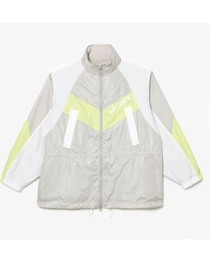 Lacoste Oversized Hooded Colourblock Jacket - White