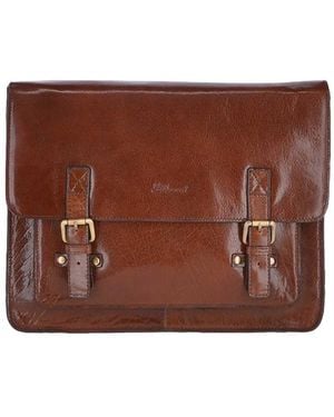 Ashwood Leather 'Riccardo' Carry All Real Messenger Bag - Brown