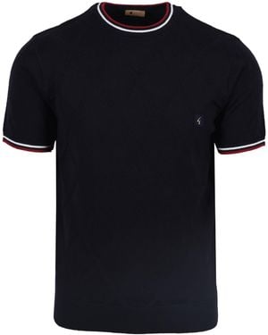 Gabicci Santino Knitted T Shirt - Black