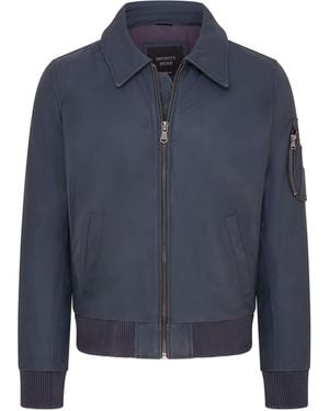 Infinity Leather A2 Cowhide Bomber Jacket-Eura - Blue