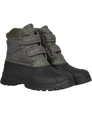 Mountain Warehouse 'Grit' Short Muck Boots With Touch Strap Fastening Cushioned Footbed Hiking Shoes - Black