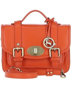 Ashwood Leather Stylish Real Medium Satchel Bag - Orange
