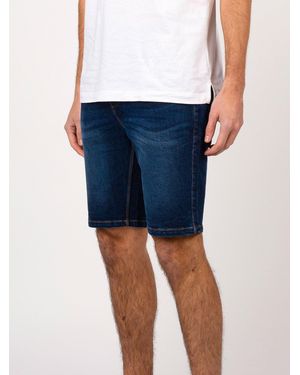 Luke 1977 Short Edward Wash Denim Shorts - Blue