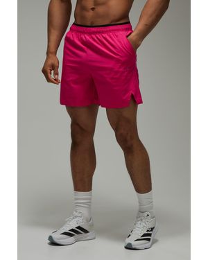 BoohooMAN Active Perforated 5Inch Shorts - Pink