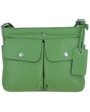 Ashwood Leather 'Cardiff' Real Crossbody Bag - Green