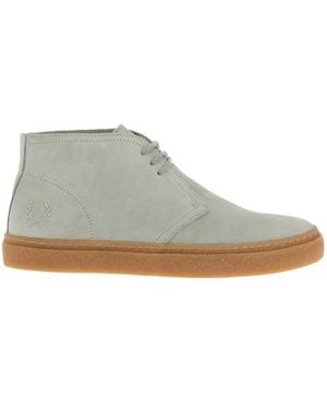 Fred Perry Hawley Suede Trainers (Light) - Grey