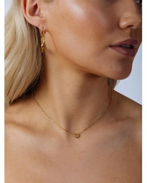 SVNX Small Crystal Heart Necklace - Black