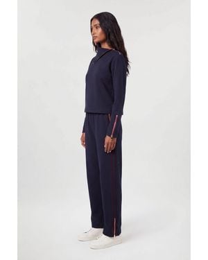 Karen Millen Viscose Blend Off Duty Zip Pocket Detail Trousers - Blue