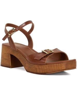 Dune Jeane Skinny Strap Clog - Brown