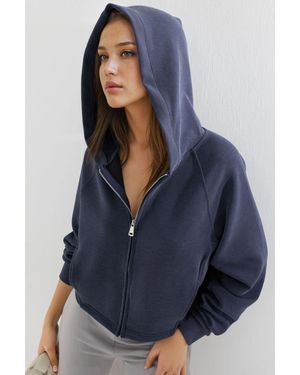 Busem Hooded Full-Zip Jas Met Zakken - Blauw
