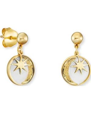 Engelsrufer Ere-Moon-Pe-G Ladies Sun Moon And Star Earrings - Metallic