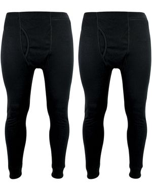 THMO 2 Pack Thermal Long Johns - Black