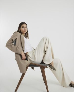 River Island Wide Leg Trousers Soft - Grey