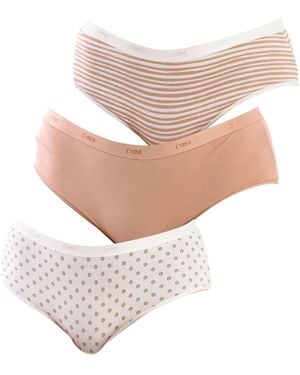 DIM Pack-3 Lot New York Culottes With Inner Lining D4C20 - White