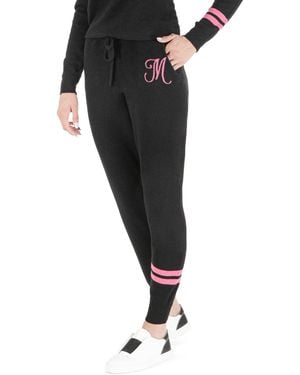 Crown of Edinburgh Cashmere Track Trousers Morningside M - Black