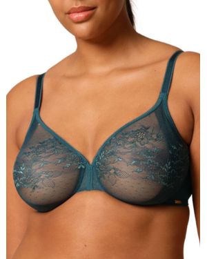 Gossard Glossies Lace Sheer Bra - Blue