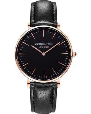 Victoria Hyde London Watch Metropolitan Modern, Rosegold Vh3004Ugm - Black