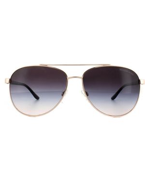 Michael Kors Aviator Rose Gradient Sunglasses Metal - Metallic