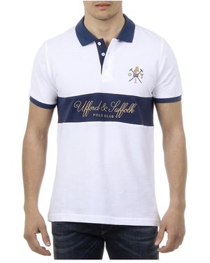 Ufford & Suffolk Polo Club Short Sleeves Us002 Cotton - White
