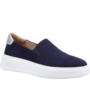 Hush Puppies Corinne Leather Trainers - Blue