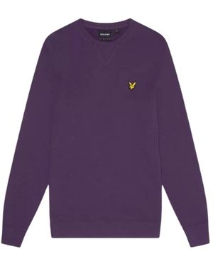Lyle & Scott Branded Pull-Over Sweatshirt - Purple