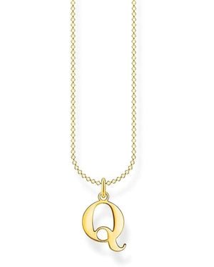 Thomas Sabo Accessories Chain Necklace With Lettering Charm - Metallic