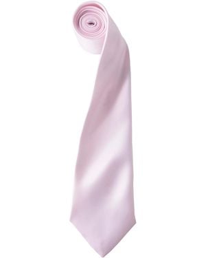 PREMIER Plain Satin Tie (Narrow Blade) - Purple