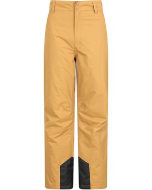 Mountain Warehouse 'Gravity' Ski Trousers Breathable Waterproof Padded Insulated Winter Trouser Polyamide - Yellow