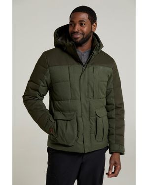 Mountain Warehouse 'Shock' Padded Jacket Windproof Breathable Winter Coat - Green