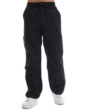 Avirex Logo Print Combat Cargo Trousers - Black