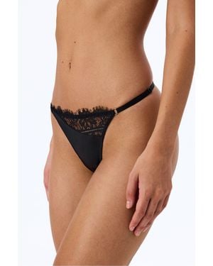 Penti Satin String Thong - Black