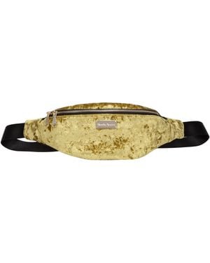 Claudia Canova Velour Cross Body Bum Bag - Green