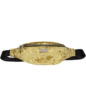 Claudia Canova Velour Cross Body Bum Bag - Green