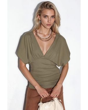 Busem Slim Fit V-Neck Jersey Blouse - Multicolour