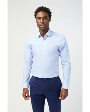 Limehaus Long Sleeve Slim Fit Formal Shirt - White