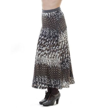 Conquista Print Maxi Skirt - White