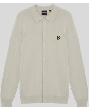 Lyle & Scott Cotton Merino Knitted Shirt - White