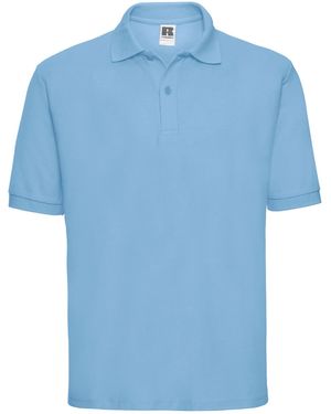 Russell Polycotton Pique Polo Shirt (Sky) - Blue