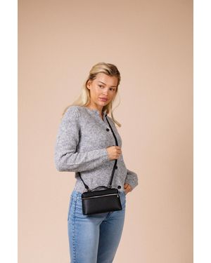 SVNX Faux Leather Crossbody Satchel - Natural