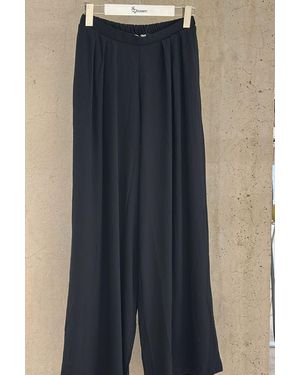 Busem Wide-Leg Viscose Crepe Trousers - Blue