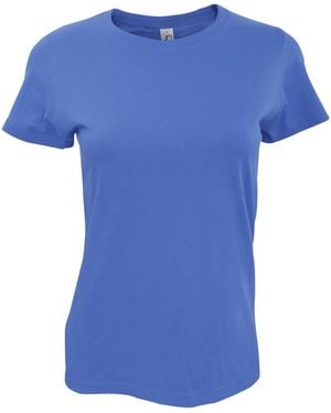Sol's Ladies Imperial Heavy Short Sleeve T-Shirt (Denim) - Blue