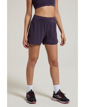 Mountain Warehouse 'Double Layer' Running Shorts Quick Wicking Sporty Bottoms - Blue