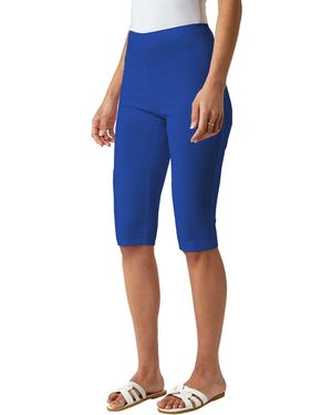Roman Knee Length Stretch Shorts - Blue