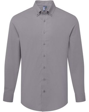 PREMIER Supreme Oxford Long-Sleeved Shirt (Steel) - Grey