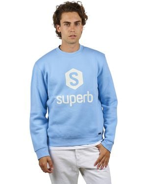 Superb Hexawhite 6020 Long-Sleeved Crew-Neck Sweatshirt - Blue