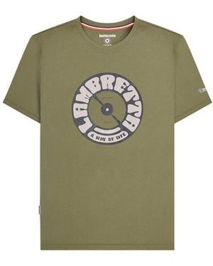 Lambretta Vinyl Record T-Shirt Cotton - Green
