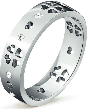 Folli Follie 3R14F014C-56 Ladies Ring - Grey