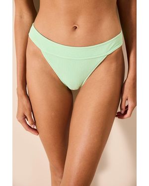 Penti Low-Waist Ribbed Hipster Bikini Bottoms - Green