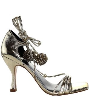Ted Baker Hilaray Pom Pom Sandals - Metallic