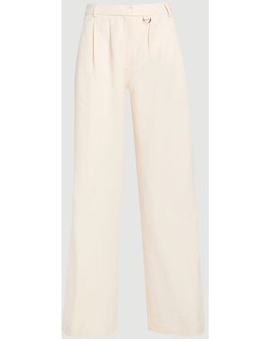 Karen Millen Tencel Blend Tailored Wide Leg Trouser - Natural